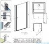 Radaway Eos DWJ I drzwi prysznicowe 90 prawe przejrzyste 137903-01-01R